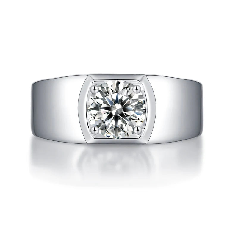 Eternal Gleam™ Moissanite Ring – 925 Sterling Silver - Top Elysian