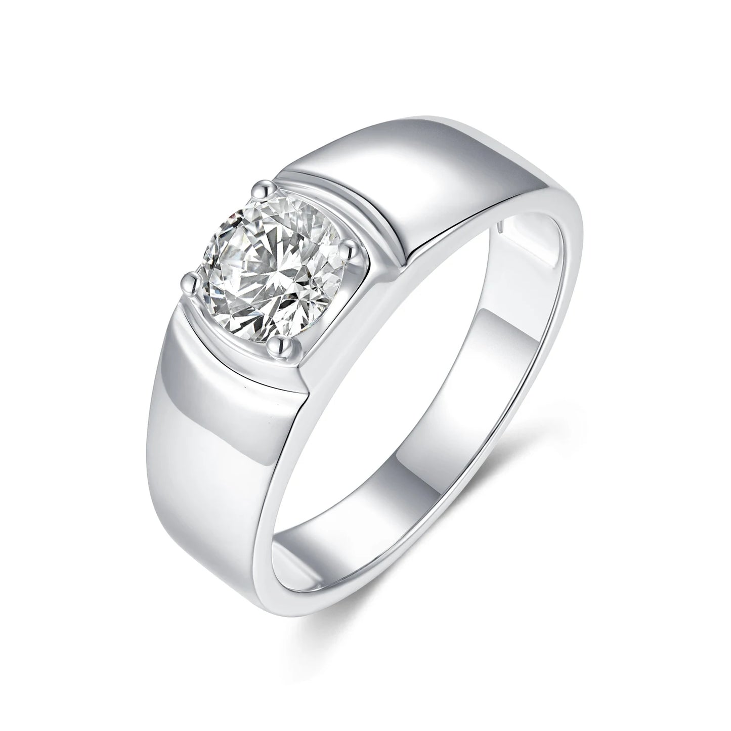 Eternal Gleam™ Moissanite Ring – 925 Sterling Silver - Top Elysian