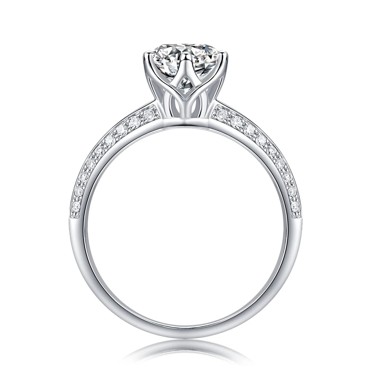 Eternal Gleam™ Moissanite Ring – 925 Sterling Silver - Top Elysian