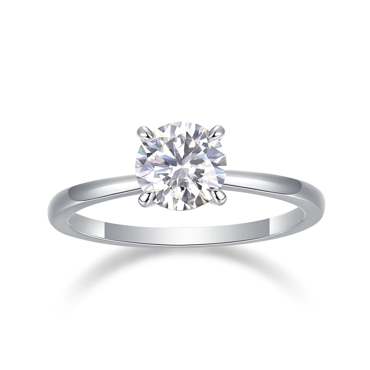 Eternal Gleam™ Moissanite Ring – 925 Sterling Silver - Top Elysian