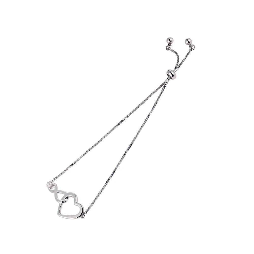 Amoura™ Heart Crystal Bracelet – 925 Sterling Silver - Top Elysian
