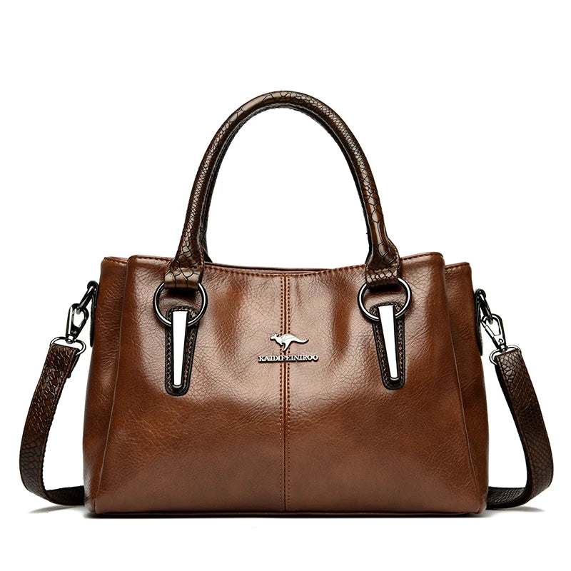 Veloura™ Luxe Soft Leather Tote Bag - Top Elysian