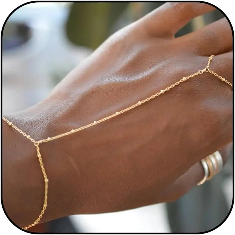 Solaira™ Chain Ring Bracelet - Top Elysian