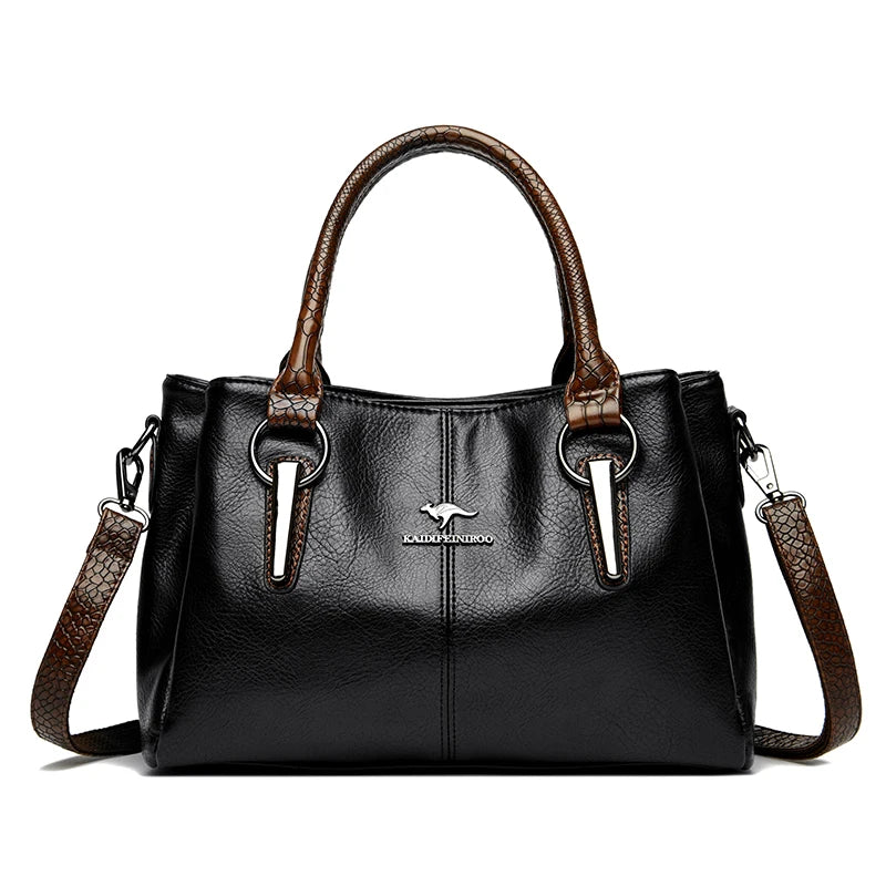 Veloura™ Luxe Soft Leather Tote Bag - Top Elysian