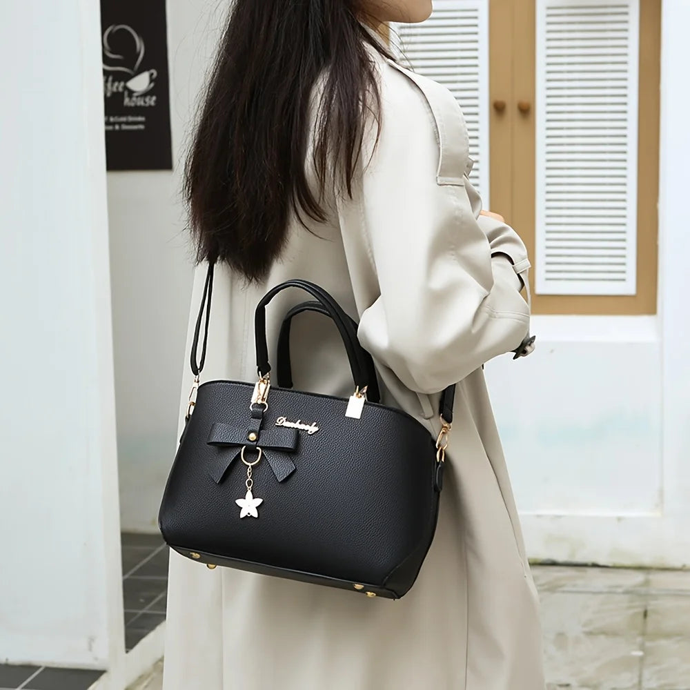 Belle Mode™ Bowknot Shoulder Tote Bag - Top Elysian