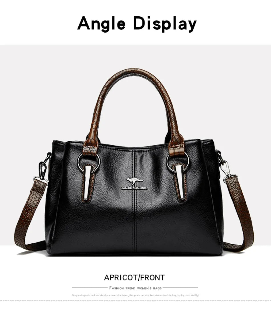 Veloura™ Luxe Soft Leather Tote Bag - Top Elysian