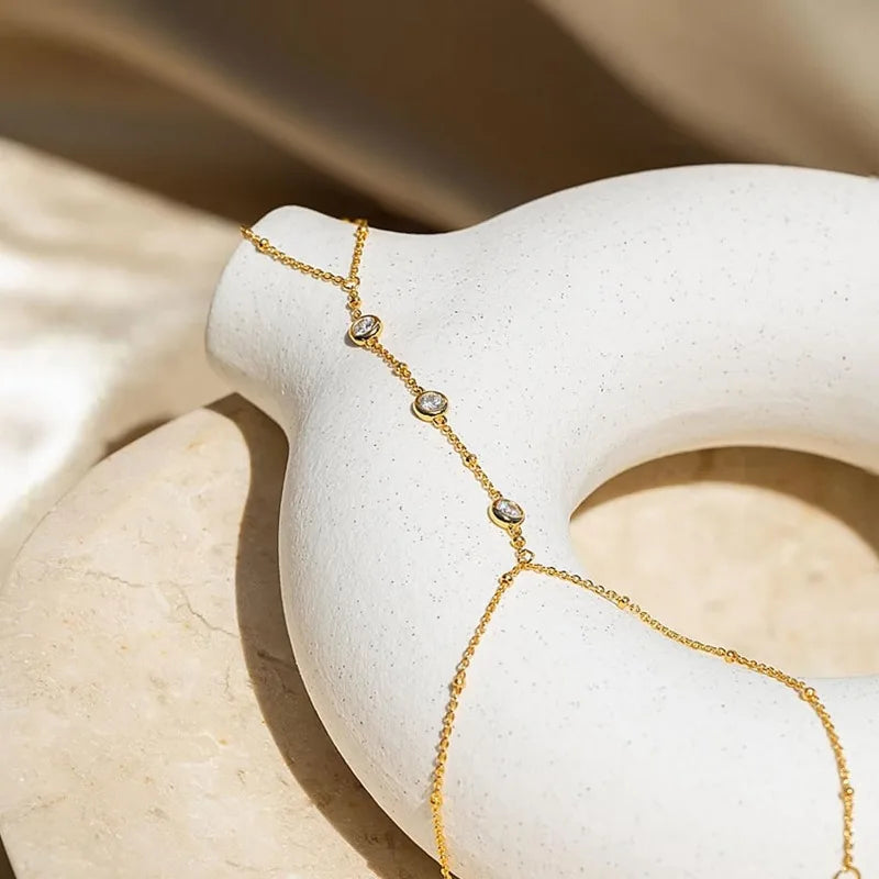 Solaira™ Chain Ring Bracelet - Top Elysian
