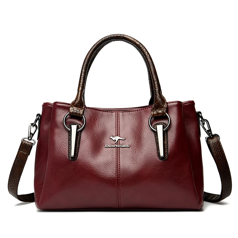 Veloura™ Luxe Soft Leather Tote Bag - Top Elysian