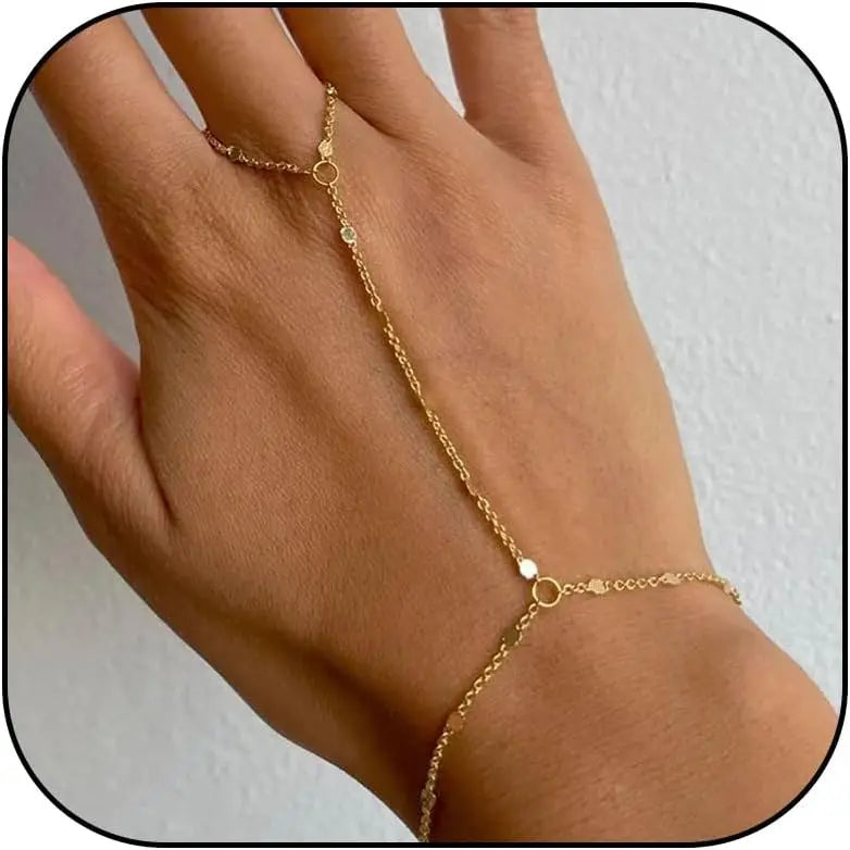 Solaira™ Chain Ring Bracelet - Top Elysian