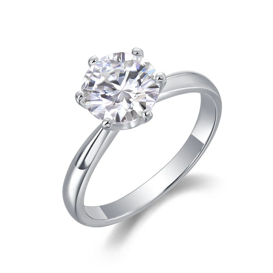 Eternal Gleam™ Moissanite Ring – 925 Sterling Silver - Top Elysian