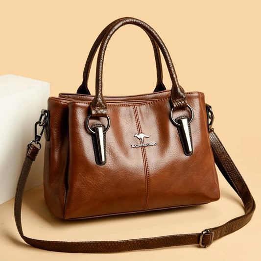 Veloura™ Luxe Soft Leather Tote Bag - Top Elysian