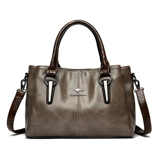 Veloura™ Luxe Soft Leather Tote Bag - Top Elysian