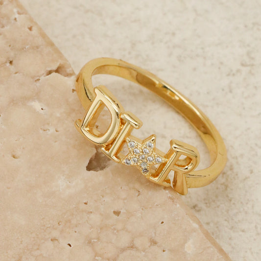 Lustra™ Letter “D” Ring – Stainless Steel - Top Elysian